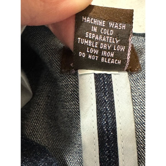 Louie blue denim 2 button Y2K casual blazer jacket size 10 - Picture 5 of 8